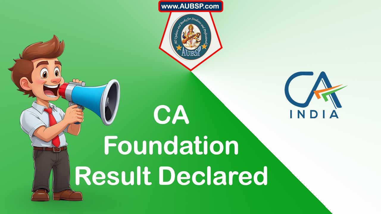 CA Foundation Result June 2024 icai.nic.in AUBSP