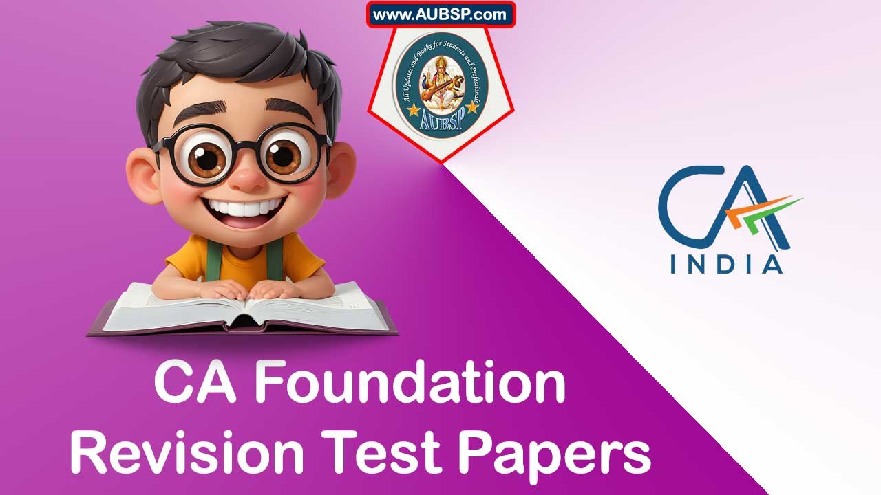 CA Foundation RTP Jan 2025 ICAI Revision Test Papers AUBSP